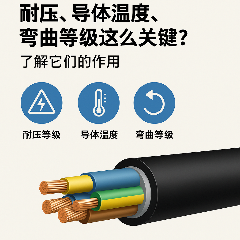 为什么充电电缆的耐压、导体温度、弯曲等级这么关键？相识它们的作用